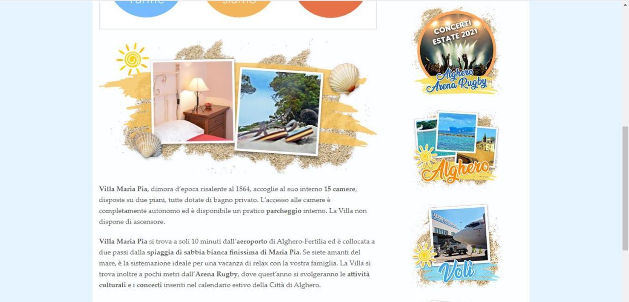 Villa Maria Pia Alghero Exterior foto